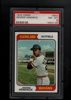 1974 Topps #303 George Hendrick PSA 8 NM-MT CLEVELAND INDIANS